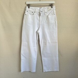 J Crew Slim Wide Jeans Womens Size 26 Petite White‎